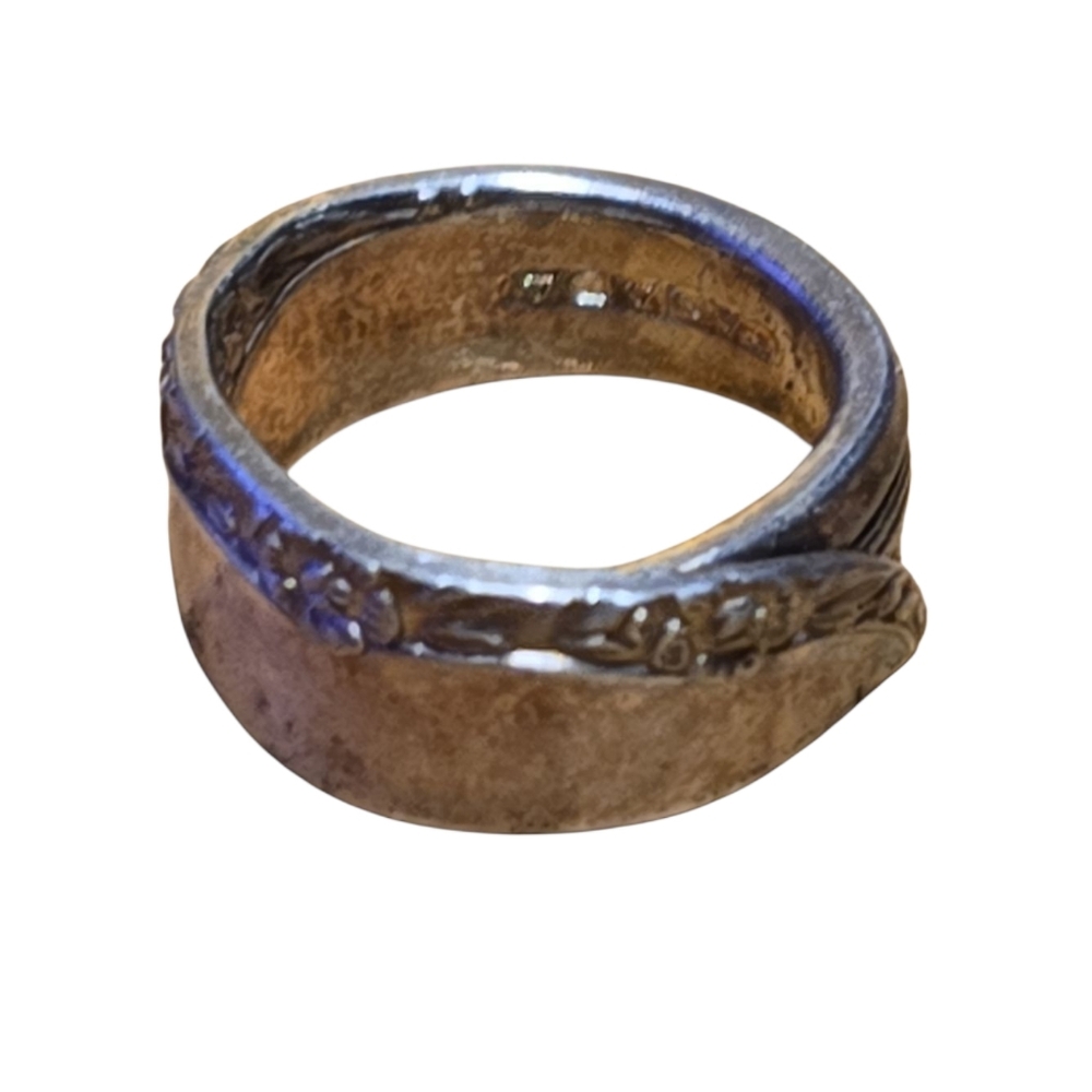 Reclaimed Handforged Flatware Ring Sz 4.5